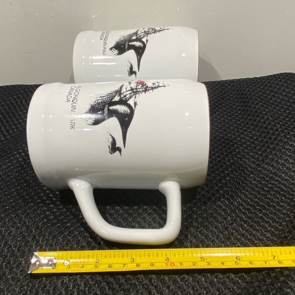 Set Of 2 Canada Loon Gold Rim Algonquin Park Canada Souvenir Mugs - Picture 8 of 9